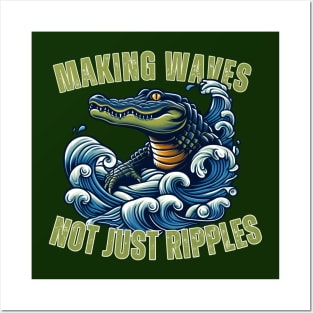 Wave-Maker Alligator Posters and Art